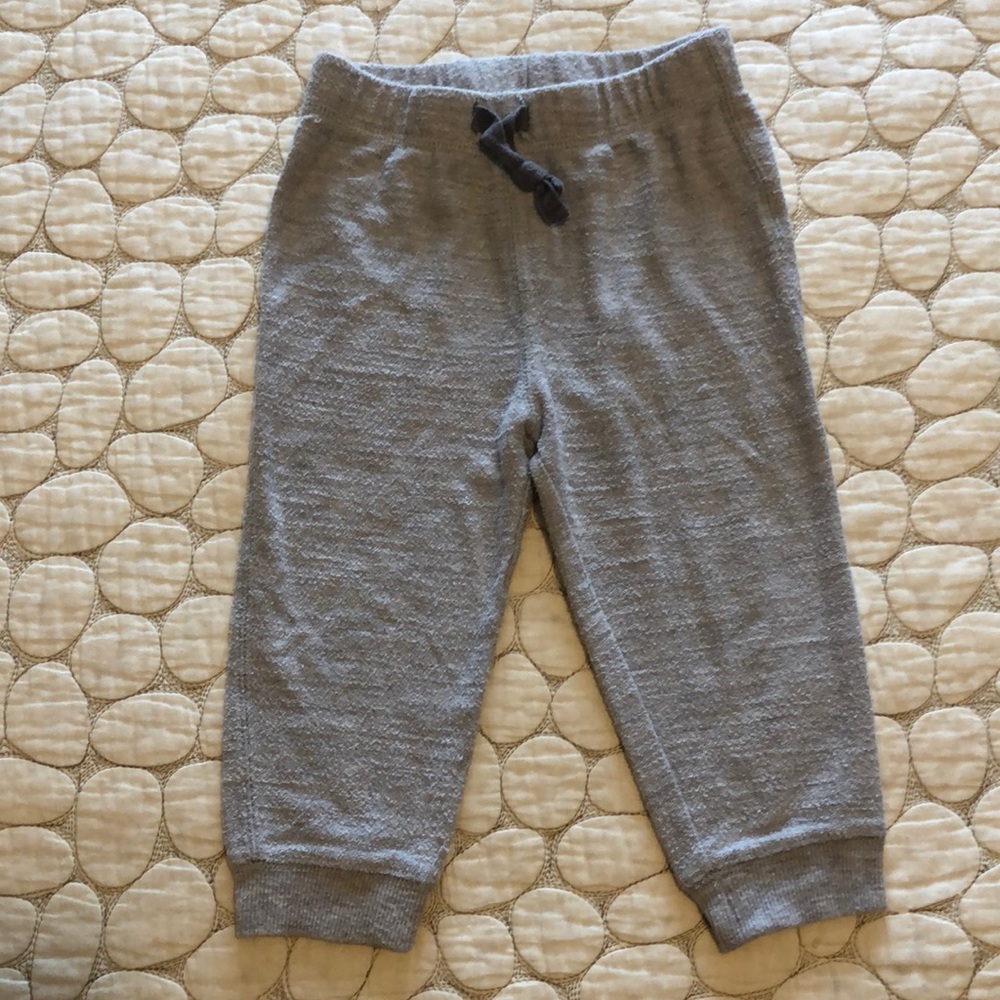 First impressions terry cloth grey boys pants